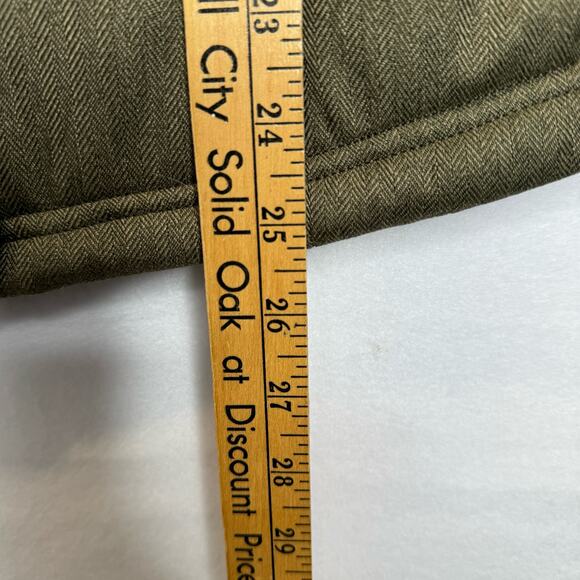 Overland Mens Army Green Polyester Vest Size Small Herringbone Pockets - Picture 7 of 9